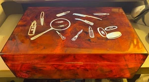 Mid Century Mod Kosmetik Aufbewahrungsbox Waschtisch Bernstein Designs - Bild 1 von 3