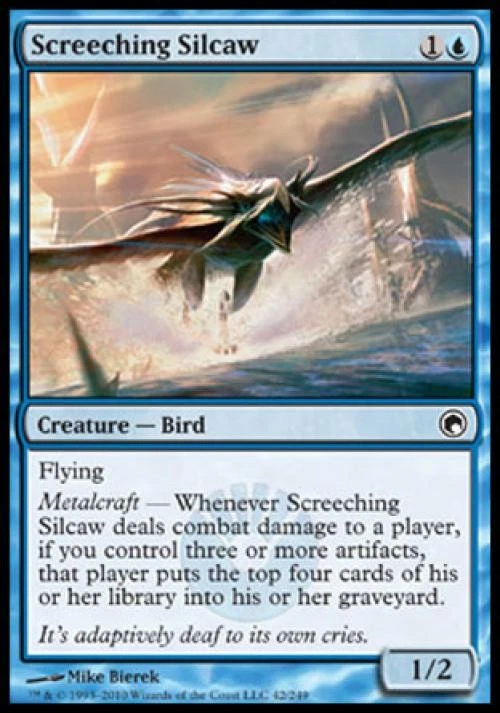Screeching Silcaw -Foil Light Play MTG Scars of Mirrodin - Image 1 of 1