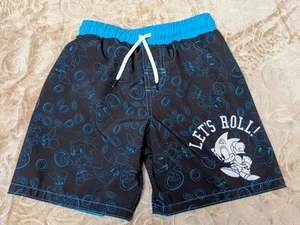 Sonic the Hedgehog Boy's Youth Size 6/7 Swimtrunks short trunks with lining - Picture 1 of 6