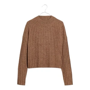 Suéter Pullover Recortado Acanalado Cuello Simulado MADEWELL Talla XXL NUEVO CON ETIQUETAS Rosa Mosqueta - Imagen 1 de 7