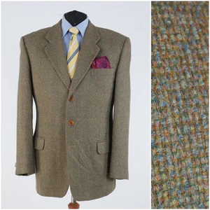 Mens Tweed Jacket 46R US Size GARDEUR Check Italian Wool Sport Coat Blazer - Picture 1 of 17