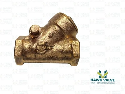1/2" BRONZE 300 / 600 FNPT Y-PATTERN SWING CHECK VALVE WALWORTH - Image 1 of 4