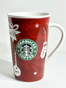 Starbucks 2009 Holiday Christmas Ornament rot 16 fl oz Keramik Kaffeebecher - Bild 1 von 9