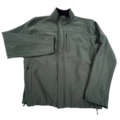 Chaqueta Eddie Bauer Hombre Mediana Verde Suave Shell Equipo de Campo Forrada de Vellón Oliva Foto 1 de 4