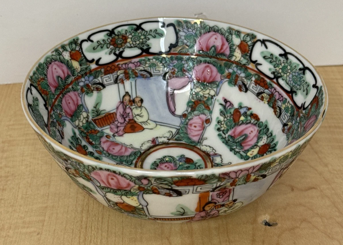 アンティーク　チャイナ　ローズメダリオン ２枚　Chinese Rose アンティーク チャイナ ローズメダリオン 2枚 Chinese Rose