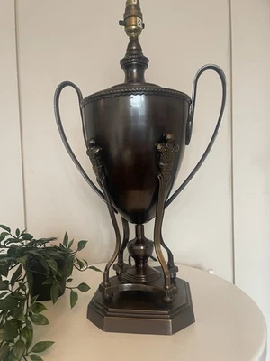 Large Bronze Urn Lamp Georgian Style Twin Handled Metal Country House - Image 1 of 4