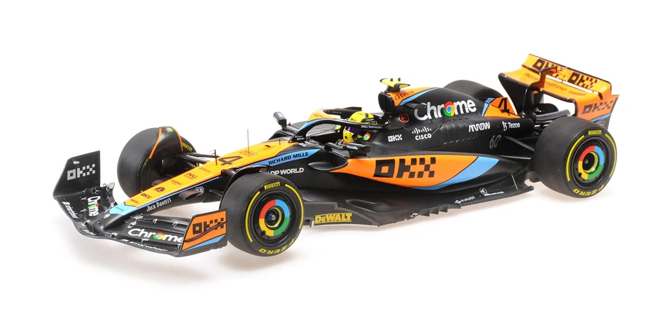 Modellino F1 Minichamps 1/18 McLaren MCL60 Lando Norris #4 2nd Hungarian GP 2...