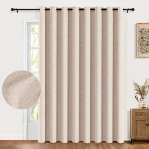 Sliding Door Curtains, Extra Wide Curtains 96 Inch Long, Patio Door Grommet D... - Picture 1 of 7