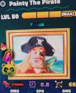 PAINTY THE PIRATE EXOTIC NC PP - SpongeBob Tower Defense SBTD Roblox - Picture 1 of 1