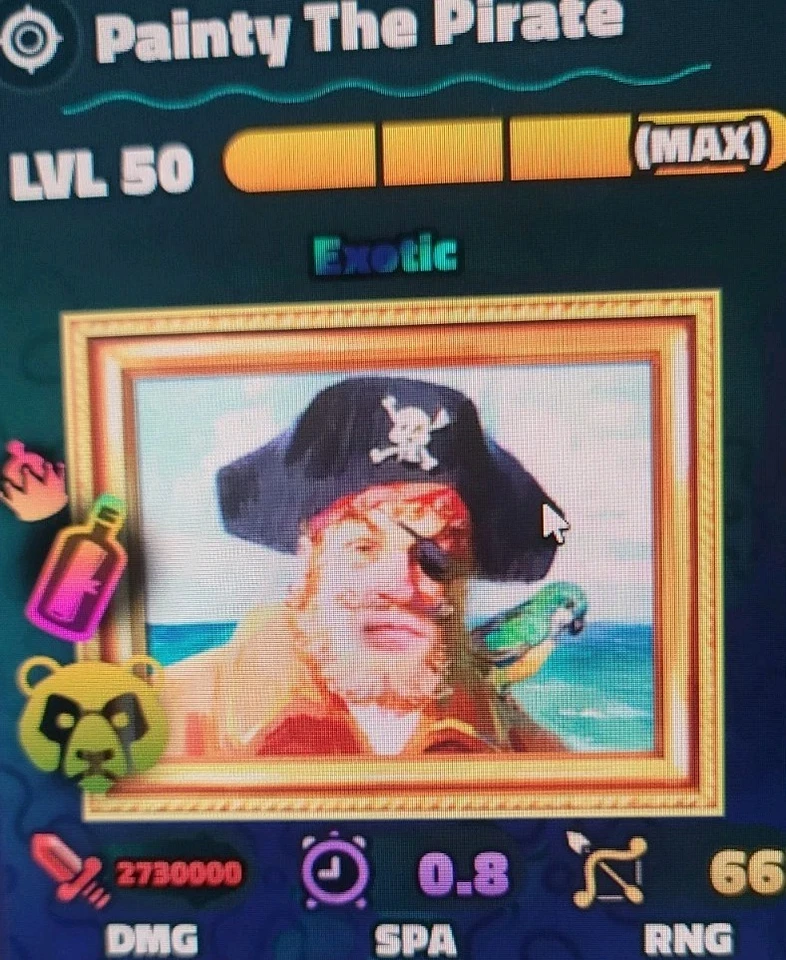 PAINTY THE PIRATE EXOTIC NC PP - SpongeBob Tower Defense SBTD Roblox - Image 1 of 1