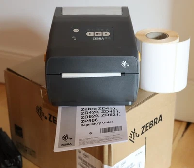 Zebra ZD421d Direct Thermal Label Printer & 400 Labels 203dpi USB - Image 1 of 4