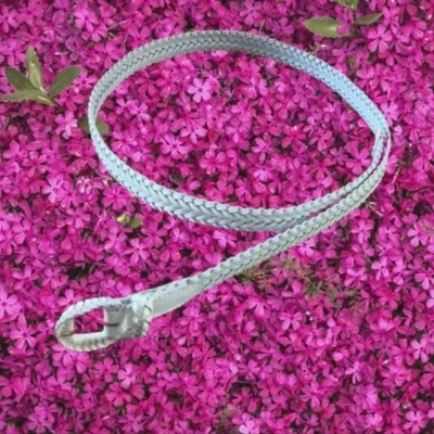 Elegante cinturón trenzado vintage de cuero genuino para mujer 2X Foto 1 de 3