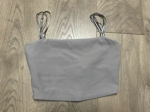 Buff Bunny Size Small Tan Ribbed Sports Bra Pullover - Picture 1 of 4