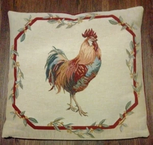 Copricuscino Hines Oxford Arazzo Gallo Chiusura Cerniera Made In England 17X17 - Foto 1 di 10