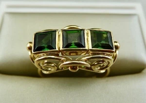 Ring 585/- Gelb Gold mit Turmalin 60er Jahre - Bild 1 von 11