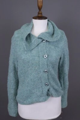 Aventures des Toiles Green Wool Alpaca Knit Blazer Cardigan Jacket Size 40 - Image 1 of 4
