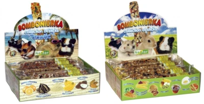 NESTOR Pack of 12x Hamster Sticks Food Snack Rabbit Guinea Pig Pet Animal Treats