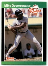1989 Donruss The Rookies Mike Devereaux Rookie Baltimore Orioles #51