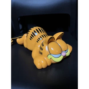 Garfield Cat TYCO 1980s Landline Telephone Eyes Open - Picture 1 of 4