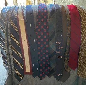 12 Mens Ties Lot Designer Vintage - Picture 1 of 3