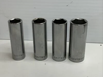 Craftsman 4pc 3/8 drive 6pt Deep Sockets, 15mm, And 5/8" - 3/4" S-AF Series - Image 1 of 4