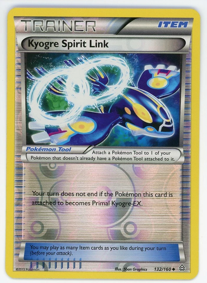 Pokemon Kyogre Spirit Link 132/160 Reverse Holo Uncommon Primal Clash NM/MT - Image 1 of 1