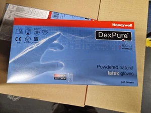 DexPure Powdered Natural latex disposable (100 pack) - Size 7 (S) - Picture 1 of 3