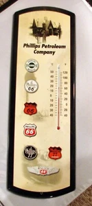 PHILLIPS 66 PETROLEUM COMPANY GAS OIL Co THERMOMETER ADVERTISING SIGN - Picture 1 of 4