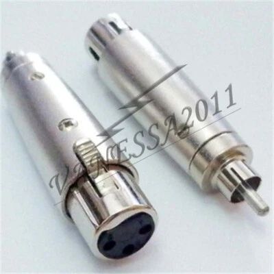 1PCS NEW XLR Female to RCA Male Jack Adaptor Connector - Image 1 of 4