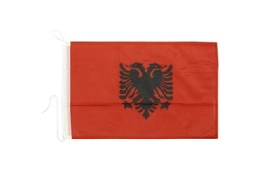 Albanien Bootsfahne Bootfahne Fahnen Flaggen fürs Boot 30x40cm - Picture 1 of 1
