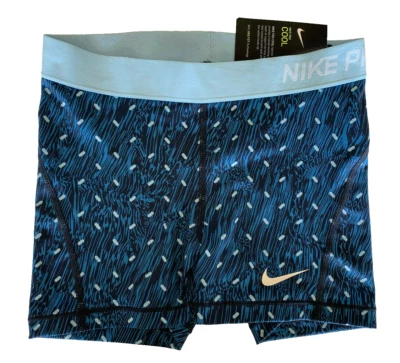 NEW NIKE PRO COOL [M] Women's 3.0" COMPRESSION Yoga/Run Shorts-Blue 848266-443 - Image 1 of 3
