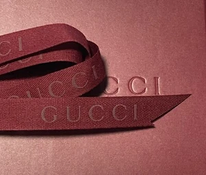 Authentic GUCCI Ribbon Rosso, 5/8 Inches wide, sell by the yard, Made in Italy. - Picture 1 of 3
