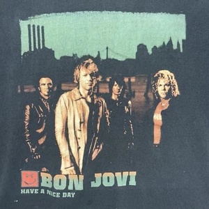 Camiseta Bon Jovi Have A Nice Day North America Tour Y2k 2005 2XK Gildan Cotton - Imagen 1 de 9
