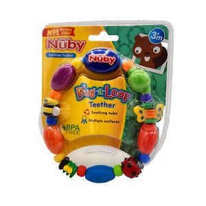 Nuby Bug-a-Loop Teether Textured Surfaces Great For Back Teeth Easy to Hold NEW - Picture 1 of 2