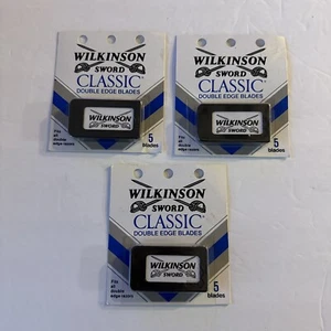 Wilkinson Sword Classic Double Edge Razor Blades 3 Packs - 15 Blades - Picture 1 of 3