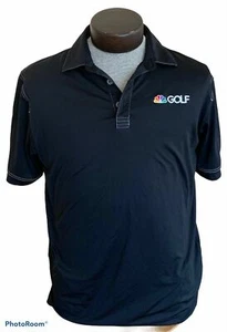 Callaway NBC Golf Logo Dell Short Sleeve Polo Shirt Black Men's S Small Pullover - Picture 1 of 7