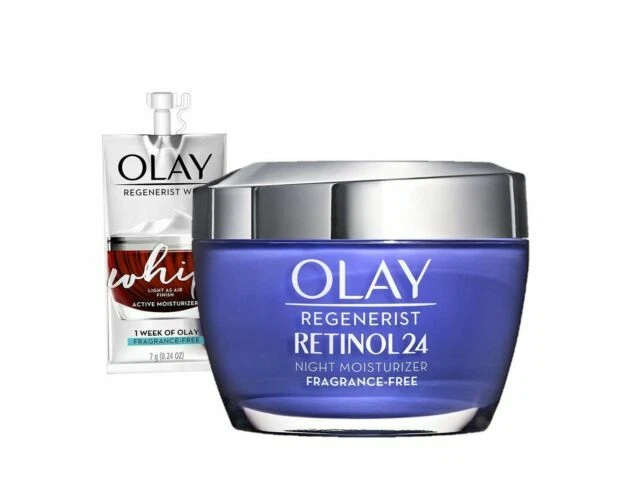 Olay Regenerist Retinol 24 Night Moisturizer with 1 Week of Whip Moisturizer - 1.7oz