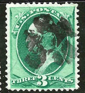 INTERESANTE BILLETE DE 3 CENTAVOS DE Washington con cancelación de lujo rueda dentada 1871-83 ee. uu. 70e54 - Imagen 1 de 2