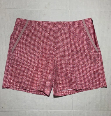 Cabi Womens 5121 Picnic Shorts Polka Dot High Waisted Side Zip Pink Red Size 12  - Image 1 of 4