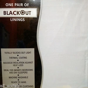 UN PAR DE BLOQUES DE REVESTIMIENTO TÉRMICO BLANCO 46 x 70 NEGRO LISTO PARA COLGAR FORRO NEGRO 46 x 70 - Imagen 1 de 1