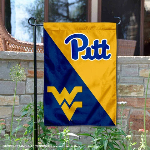 Pitt Panthers vs WVU Mountaineers House Divided Garden Flag Yard Flag Cover