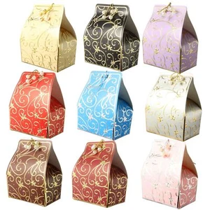 50x Cajas de Favor de Lujo con Estampado en Lámina - Boda Oro Plata Dulces - Imagen 1 de 12