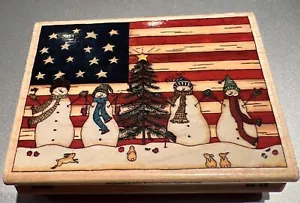 JR1033 Estampilla de Goma Madera Un Patriótico Invierno Hermano Hermana Estudio de Diseño Hombres de Nieve - Imagen 1 de 8