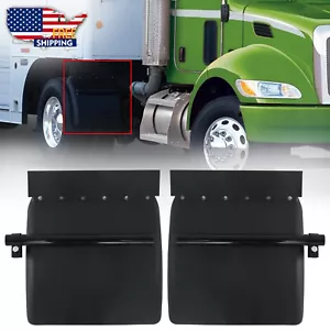 Quarter Fenders For Semi Truck 24x24 Freightliner Kenworth Peterbilt Set Black - Picture 1 of 10