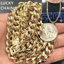 30"14K GOLD PLATED MIAMI CUBAN LINK CHAIN NECKLACE 10MM 180g
