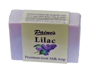 Jabón de leche de cabra premium Paine's LILAC 4,5 OZ barra fresco hecho en Maine todo natural - Imagen 1 de 3