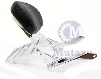 Chrome Sissy Bar Backrest & Luggage Rack for Honda Shadow 600 VLX VT 1999-2008 - Image 1 of 4