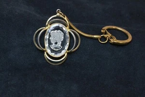 Cameo Keychain Lady Cameo Key Chain - Picture 1 of 7