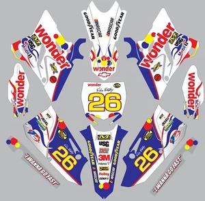 Graphics for Yamaha YZ 125 250 YZ125 YZ250 2015-2020 Decals Ricky Bobby Wonder - Picture 1 of 1