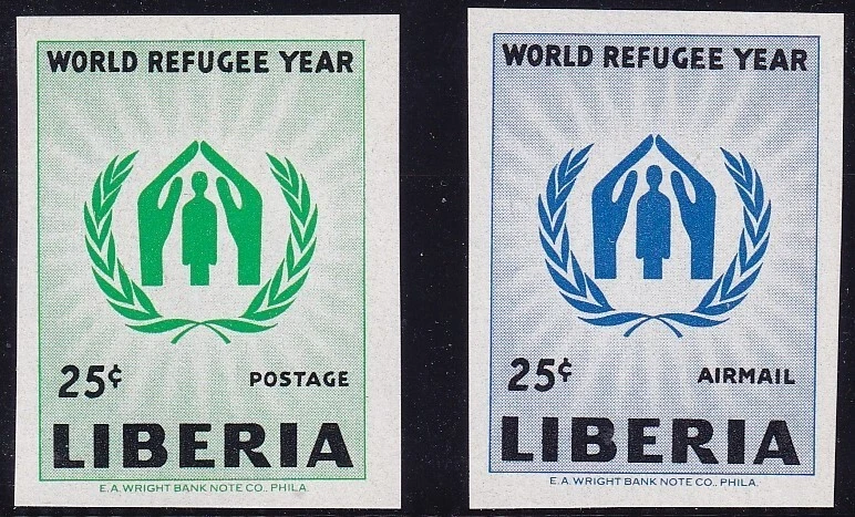 LIBERIA 1960 MNH IMPERF, WORLD REFUGEE YEAR EMBLEM - Image 1 of 1